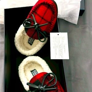 Polo Ralph Lauren Red Plaid Slipper Toddler Size 10